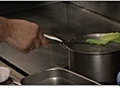 Blanching the Vegetables for Striped Bass Ceviche