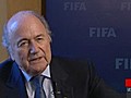 Coupe du monde de football: rencontre avec Sepp Blatter,  président de la FIFA