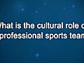 Curiosity: Ted Leonsis: Cultural Roles in Professional Sports