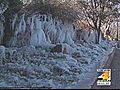 Sprinklers Cause an Icy Mess in Lubbock