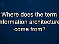 Curiosity: Richard Saul Wurman: Information Architecture