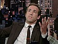 David Letterman - Ryan Reynolds&#039; Green Giant