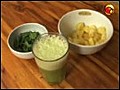 Chá verde com abacaxi e hortelã para ajudar a digestão