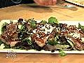 Cumin-crusted lamb chops with herb salad