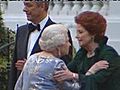 Queen meets Royal wedding guests