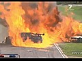 AUSTRALIAN V8: Fiery Crash in Perth