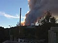 Short clip of the smoke cloud over Mount Carmel as up to 40 are killed by fire along Nahal Hayek