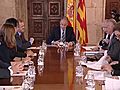 Camps,  recibe en el Palau de la Generalitat a la Junta del Patronato de la Fundación Premios Rey Jaime I