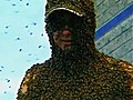 Guy Covered in 500,000 Bees