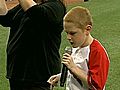 Uncut: Manchester Boy Sings Fenway National Anthem