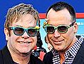 Elton John and David Furnish Celebrate in 3-D