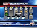 VIDEO: 13WHAM Weather Authority Forecast,  3/16/09, Evening/Overnight