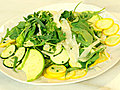 Shaved Raw Summer Squash with Parmesan Dressing