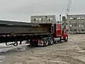 Royalty Free Stock Video SD Footage Truck Load of Steel Arrives at a Construction Site in Ft. Lauderdale,  Florida