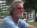 Gary Kerpan is asked a few questions while hanging out at Fort Lauderdale’s Stranahan Park