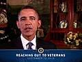 Obama Reaches Out to Veterans: You Earned It