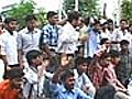 Spitting row: Protest on campus