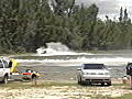 Royalty Free Stock Video HD Footage Wide Establishing Shot of Riding a Jet Ski on a Lake in Ft. Lauderdale,  Florida