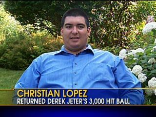 Yankee Fan Returns Ball to Jeter,  Forgoing Payday