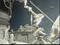 Última caminata espacial de los astronautas del Atlantis