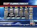 VIDEO: 13WHAM Weather Authority Afternoon Forecast- October 12,  2009