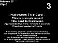 Stock Footage - Halloween Title Card (2007)