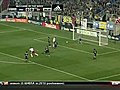 Agudelo attempt hits the post