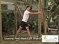 Leaning Heel-back Calf Stretch Exercise