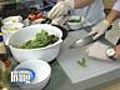 Making Asian Beef Salad at the UTSA Demo Kitchen