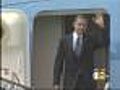 Obama Arrives For Overnight Stay In The Southland