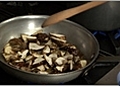 Browning the Mushrooms for Risotto