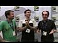 SDCC: Jeph Loeb hugs Pete,  CB Cebulski, and James Robinson