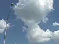 Royalty Free Stock Video HD Footage Light pole and Blue Sky on a Clear Day in South Florida