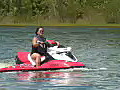 Royalty Free Stock Video HD Footage Riding a Jet Ski on a Lake in Ft. Lauderdale,  Florida