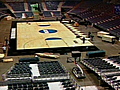 NCAA court assembly time lapse