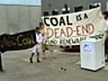 Coal is a dead end! Community demonstration at HRL office - 4 October 2010