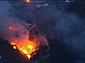 Fires Rage on in Otsuchi,  Japan