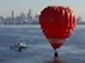 Hot air balloon makes water landing