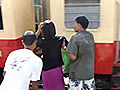 Loading A Train In Myanmar