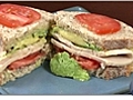 Turkey,  Tomato and Avocado Sandwiches on Multigrain Bread