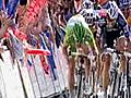 Vuelta de Espania 2010 - 18. Etappa - Cav von vorne - nicht wie sonst von hinten