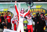 Joey Logano celebrates first Daytona win