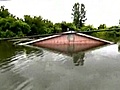 Flood waters swamp Mississippi town