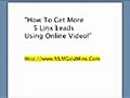 How To Get More 5 Link Leads Using YouTube Video!