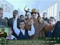 Col Gadhafi makes public appearance at Tripoli school