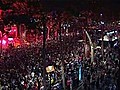 Jubilant Barcelona fans celebrate Champions League success in Las Ramblas