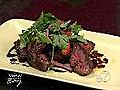 Hanger steak Iron Chef-style