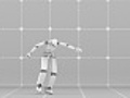 White robot,  crazy dance, gray background, part 3 of three