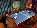 January Jones Takes On Jimmy Fallon In Beer Pong