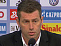 Michael Skibbe und Felix Magath vor der Presse